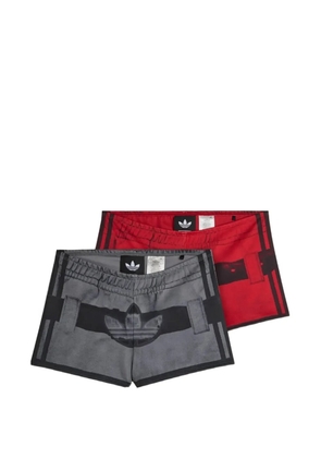 AVAVAV x adidas Originals logo-print shorts (set of two) - Grey