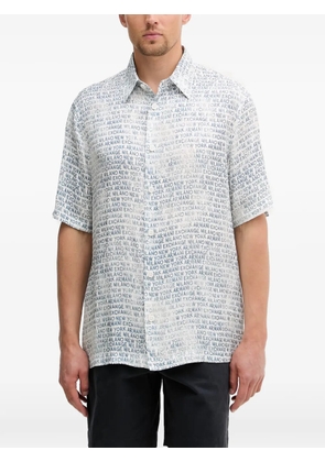 Armani Exchange all-over logo-print shirt - White