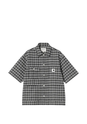 Carhartt WIP Michigan check waffle shirt - Black