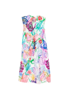 JNBY floral-print ruffled dress - White