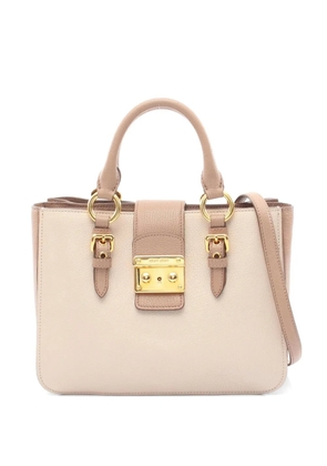 Miu Miu Pre-Owned 2010s Madras handbag - Neutrals
