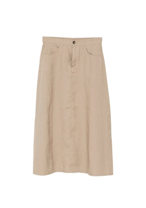 JNBY ramie midi skirt - Neutrals