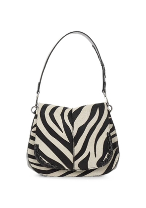 GIANNI CHIARINI Helena zebra-print shoulder bag - Black