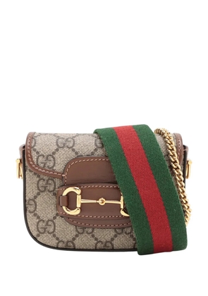 Gucci Pre-Owned 2000-2015 Mini GG Supreme Web Horsebit 1955 satchel - Neutrals