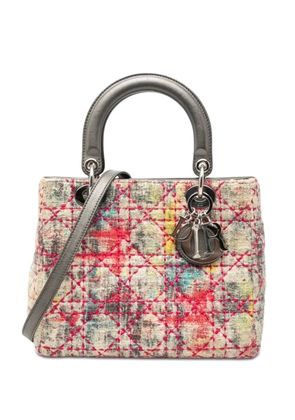 Christian Dior Pre-Owned 2011 Medium Multicolor Tweed Cannage Lady Dior satchel - Neutrals