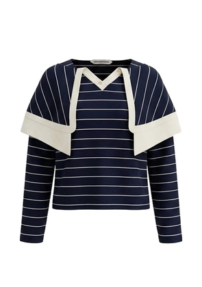 Fidan Novruzova Gaia horizontal-stripe blouse - Blue