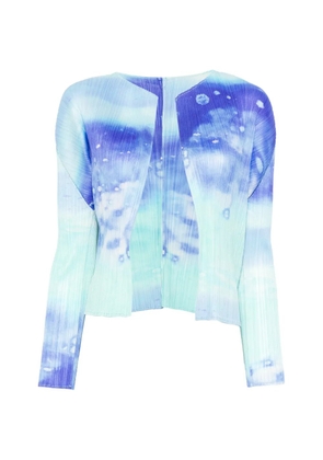 Pleats Please Issey Miyake tie-dye jacket - Blue