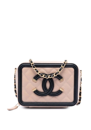 CHANEL Pre-Owned 2019 Mini Caviar CC Filigree crossbody bag - Pink