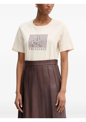 Trussardi logo-print T-shirt - Neutrals