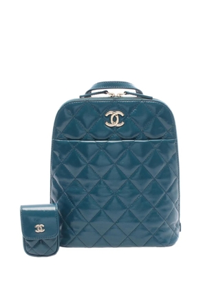 CHANEL Pre-Owned 2021-2026 CC Quilted Patent backpack - Green