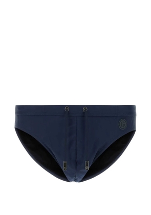 Giorgio Armani logo-patch swimming briefs - Blue