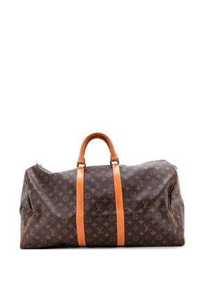 Louis Vuitton Pre-Owned Keepall Bag Monogram Canvas 55 travel bag - Brown