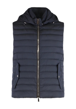 Moorer hooded padded gilet - Blue