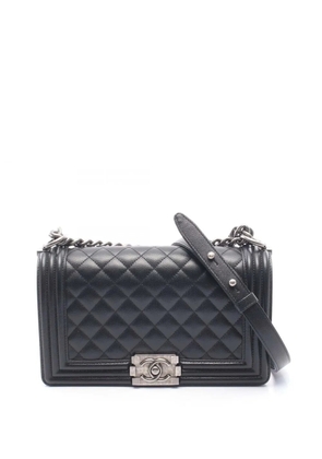 CHANEL Pre-Owned 2021-2026 Old Medium Quilted Caviar Boy Flap crossbody bag - Black