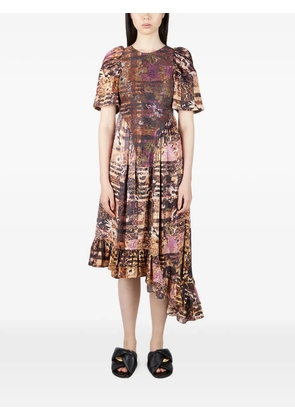 Collina Strada asymmetric midi dress - Purple