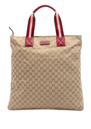 Gucci Pre-Owned 2016-2026 GG Canvas Web Vertical tote bag - Neutrals