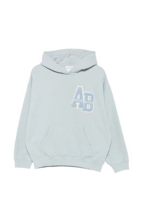 ANINE BING logo-patch hoodie - Blue