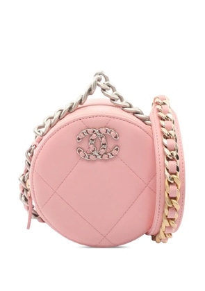 CHANEL Pre-Owned 2021 Mini Round 19 Clutch with Strap satchel - Pink