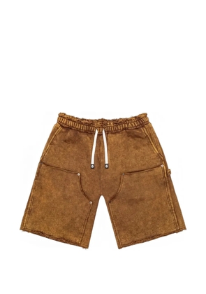 GODSPEED distressed carpenter shorts - Brown