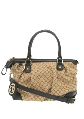 Gucci Pre-Owned 2000-2015 Diamante Canvas Sukey satchel - Black