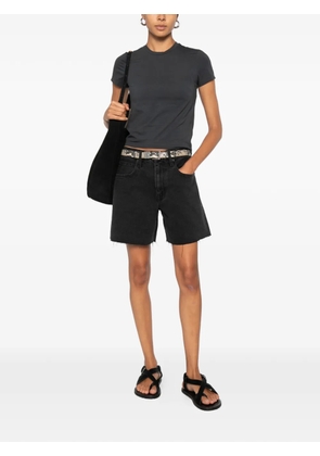 SLVRLAKE Sienna raw-cut shorts - Black