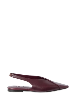 Brunello Cucinelli calfiskin slingback flats - Red