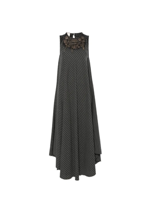 Antonio Marras Vintage 2020s pinstriped embellished dress - Grey