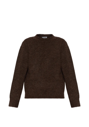 Jil Sander ribbed-knit crew-neck sweater - Brown