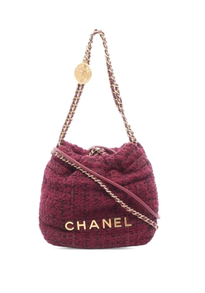 CHANEL Pre-Owned 2021-2026 Mini Tweed 22 satchel - Red