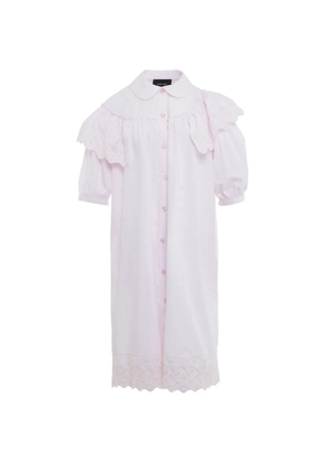 Simone Rocha broderie-anglaise ruffled midi dress - Pink