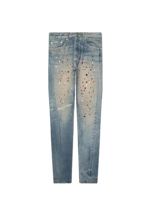 Purple Brand Jewel-print skinny jeans - Blue