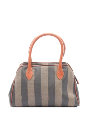 Fendi Pre-Owned Pequin striped tote bag - Black