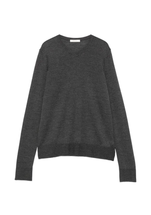 The Row Ondre V-neck long-sleeve sweater - Grey