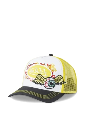Von Dutch embroidered mesh-panel cap - White