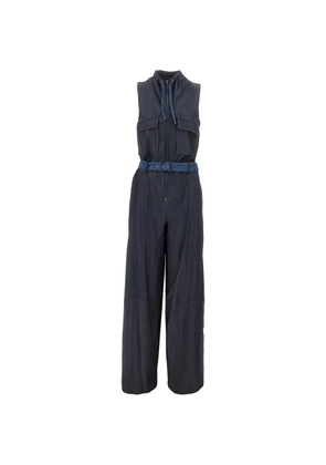Emporio Armani belted sleeveless jumpsuit - Blue
