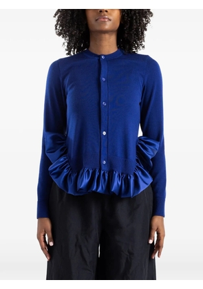 Noir Kei Ninomiya ruffled wool cardigan - Blue