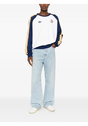 adidas Real OG raglan-sleeve stripe-detail sweatshirt - White