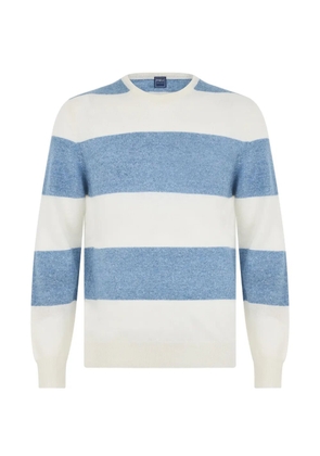 Fedeli striped round-neck sweater - Blue