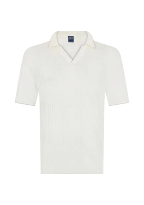 Fedeli ribbed-knit V-neck T-shirt - White