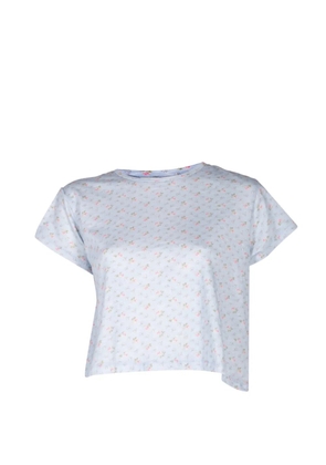 LoveShackFancy Rubin floral-print T-shirt - Blue