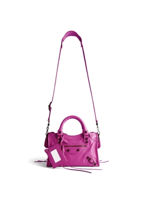 Balenciaga mini Le City studded shoulder bag - Pink