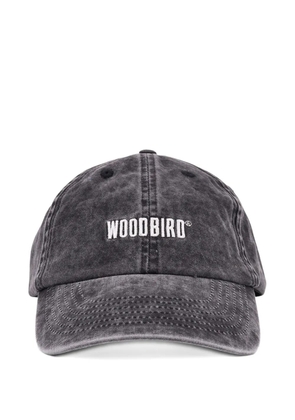 Woodbird Core embroidered-logo washed-finish cap - Grey