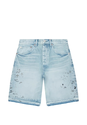 Purple Brand beaded splatter-effect shorts - Blue