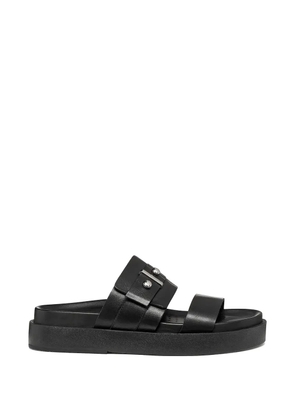 Geox Adelash H buckle-detail platform slides - Black