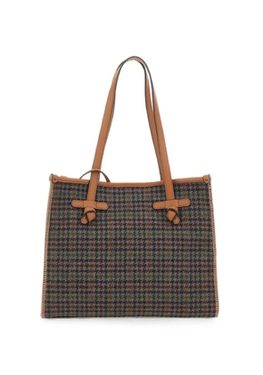 MARCELLA CLUB medium Marcella houndstooth tote bag - Grey
