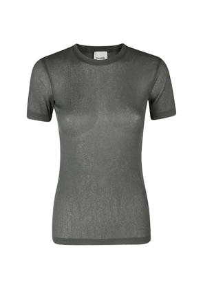 Nanushka Darcy semi-sheer crew-neck T-shirt - Green