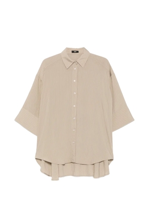 Eleh pinstripe-pattern oversized shirt - Neutrals