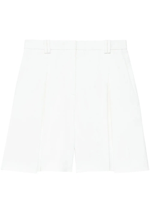 Another Tomorrow high-waisted pleated shorts - White