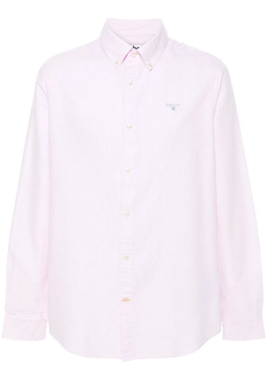 Barbour logo-embroidered striped shirt - Pink