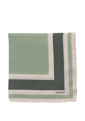TOM FORD border-stripe pocket square - Green